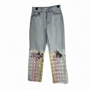 BDG Urban Outfitters High Rise Cowboy Graffiti Art  size 27